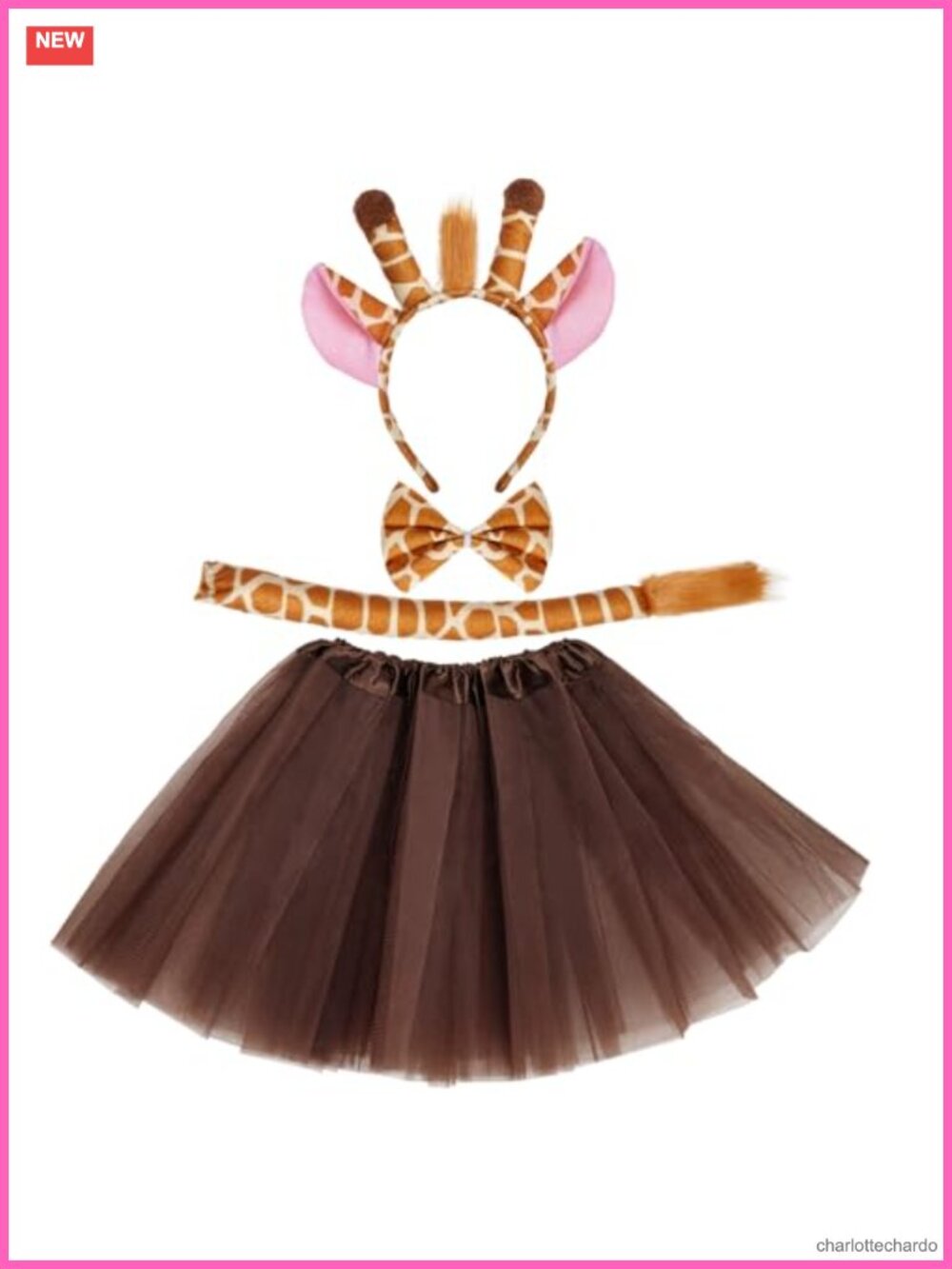Giraffe Costume Tutu Set Animal Fancy Dress Kit Halloween Party Dress Up